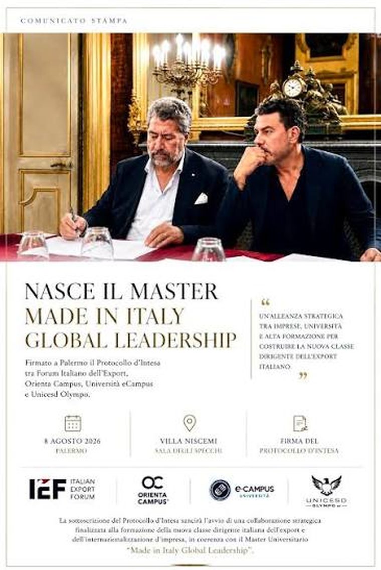 Comunicato stampa della firma del protocollo d'intesa a Villa Niscemi, Palermo